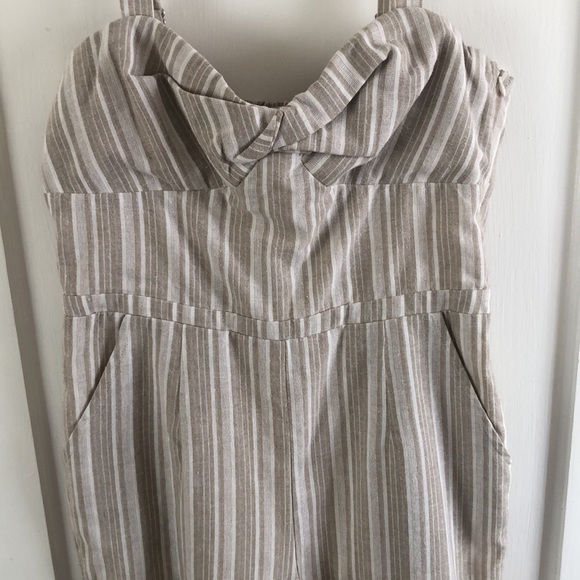 Heartloom khaki striped jumpsuit - Picture 5 of 7